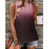 Zeagoo Tank Tops for Women Sleeveless Eyelet Shirts High Neck Cute Summer Top Loose Fit S-XXL(08-ombre Pink)