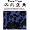 Zeagoo Tank Tops for Women Sleeveless Eyelet Shirts High Neck Cute Summer Top Loose Fit S-XXL(10-floral Dark Blue)