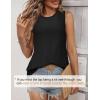 Zeagoo Tank Tops for Women Sleeveless Eyelet Shirts High Neck Cute Summer Top Loose Fit S-XXL(Black)