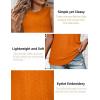 Zeagoo Tank Tops for Women Sleeveless Eyelet Shirts High Neck Cute Summer Top Loose Fit S-XXL(Z-orange)