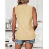 Zeagoo Tank Tops for Women Sleeveless Eyelet Shirts High Neck Cute Summer Top Loose Fit S-XXL(Z-yellow)