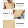 Zeagoo Tank Tops for Women Sleeveless Eyelet Shirts High Neck Cute Summer Top Loose Fit S-XXL(Z-yellow)