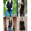 Zeagoo Tops for Women Trendy 2024 Tank Tops Keyhole Neck Sleeveless Blouses Summer Business Casual Basic Shirts(Black)