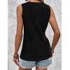 Zeagoo Tops for Women Trendy 2024 Tank Tops Keyhole Neck Sleeveless Blouses Summer Business Casual Basic Shirts(Black)