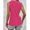 Zeagoo Tops for Women Trendy 2024 Tank Tops Keyhole Neck Sleeveless Blouses Summer Business Casual Basic Shirts(Hotpink)