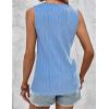 Zeagoo Tops for Women Trendy 2024 Tank Tops Keyhole Neck Sleeveless Blouses Summer Business Casual Basic Shirts(Sky Blue)