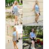 Zeagoo Tops for Women Trendy 2024 Tank Tops Keyhole Neck Sleeveless Blouses Summer Business Casual Basic Shirts(Sky Blue)