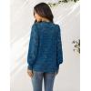 Zeagoo Women Lace Tops Long Sleeves Mock Neck Casual Dressy Tops with Separable Camisole Sexy Blouses Shirts 2 PCS Set(Dusty Blue)