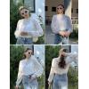 Zeagoo Women Lace Tops Long Sleeves Mock Neck Casual Dressy Tops with Separable Camisole Sexy Blouses Shirts 2 PCS Set(White)