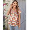 Zeagoo Women Tunic Tops Dressy Casual Summer Short Sleeve Shirts Floral Loose Fit Pleated Boho Top S-XXL(Xh378)