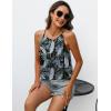 Zeagoo Womens 2026 Halter Neck Tank Tops Casual Sleeveless Pleated Camisole Tops Summer Loose Fit Cami Shirts(Z-cadet Blue)