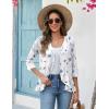 Zeagoo Women’s 2026 Summer 3/4 Sleeve Lightweight Cardigans Sweaters Open Front Draped Ruffles Kimono Coverups(Bf290)