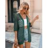 Zeagoo Women’s 2026 Summer Crochet Lightweight Cardigan Short Sleeve Boho Kimono Oversized Open Front Sweater Tops(Green)