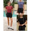 Zeagoo Womens 3 Pack Tshirts for Women Short Sleeve Shirt Crewneck Basic Tee Summer Tops Lightweight Plain Workout Clothes(A Blue+wine Red+black)