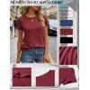 Zeagoo Womens 3 Pack Tshirts for Women Short Sleeve Shirt Crewneck Basic Tee Summer Tops Lightweight Plain Workout Clothes(A Blue+wine Red+black)
