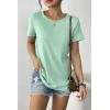 Zeagoo Womens 3 Pack Tshirts for Women Short Sleeve Shirt Crewneck Basic Tee Summer Tops Lightweight Plain Workout Clothes(A Wine Red+lightgreen+black)