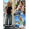 Zeagoo Womens 3 Pack Tshirts for Women Short Sleeve Shirt Crewneck Basic Tee Summer Tops Lightweight Plain Workout Clothes(A Wine Red+lightgreen+black)