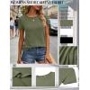 Zeagoo Womens 3 Pack Tshirts for Women Short Sleeve Shirt Crewneck Basic Tee Summer Tops Lightweight Plain Workout Clothes(Army Green+white+black)
