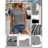 Zeagoo Womens 3 Pack Tshirts for Women Short Sleeve Shirt Crewneck Basic Tee Summer Tops Lightweight Plain Workout Clothes(Black+grey+white)