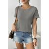 Zeagoo Womens 3 Pack Tshirts for Women Short Sleeve Shirt Crewneck Basic Tee Summer Tops Lightweight Plain Workout Clothes(Black+grey+white)