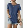 Zeagoo Womens 3 Pack Tshirts for Women Short Sleeve Shirt Crewneck Basic Tee Summer Tops Lightweight Plain Workout Clothes(Black+white+blue)