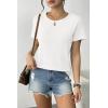 Zeagoo Womens 3 Pack Tshirts for Women Short Sleeve Shirt Crewneck Basic Tee Summer Tops Lightweight Plain Workout Clothes(Black+white+blue)