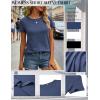 Zeagoo Womens 3 Pack Tshirts for Women Short Sleeve Shirt Crewneck Basic Tee Summer Tops Lightweight Plain Workout Clothes(Black+white+blue)