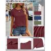 Zeagoo Womens 3 Pack Tshirts for Women Short Sleeve Shirt Crewneck Basic Tee Summer Tops Lightweight Plain Workout Clothes(Blue+red+army Green)