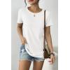 Zeagoo Womens 3 Pack Tshirts for Women Short Sleeve Shirt Crewneck Basic Tee Summer Tops Lightweight Plain Workout Clothes(Brown+white+black)