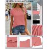 Zeagoo Womens 3 Pack Tshirts for Women Short Sleeve Shirt Crewneck Basic Tee Summer Tops Lightweight Plain Workout Clothes(Coral+grey+black)