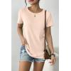 Zeagoo Womens 3 Pack Tshirts for Women Short Sleeve Shirt Crewneck Basic Tee Summer Tops Lightweight Plain Workout Clothes(Cream+white+black)
