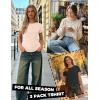 Zeagoo Womens 3 Pack Tshirts for Women Short Sleeve Shirt Crewneck Basic Tee Summer Tops Lightweight Plain Workout Clothes(Cream+white+black)