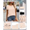 Zeagoo Womens 3 Pack Tshirts for Women Short Sleeve Shirt Crewneck Basic Tee Summer Tops Lightweight Plain Workout Clothes(Cream+white+black)