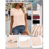 Zeagoo Womens 3 Pack Tshirts for Women Short Sleeve Shirt Crewneck Basic Tee Summer Tops Lightweight Plain Workout Clothes(Cream+wine Red+black)