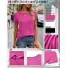 Zeagoo Womens 3 Pack Tshirts for Women Short Sleeve Shirt Crewneck Basic Tee Summer Tops Lightweight Plain Workout Clothes(Rosered+white+black)