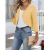 Zeagoo Women’s Bolero Shrug Crochet Cropped Cardigan Summer 3/4 Sleeve Lightweight Cardigans for Dress(Cream)