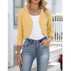 Zeagoo Women’s Bolero Shrug Crochet Cropped Cardigan Summer 3/4 Sleeve Lightweight Cardigans for Dress(Cream)
