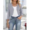 Zeagoo Women’s Bolero Shrug Crochet Cropped Cardigan Summer 3/4 Sleeve Lightweight Cardigans for Dress(Gray)