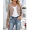 Zeagoo Women’s Bolero Shrug Crochet Cropped Cardigan Summer 3/4 Sleeve Lightweight Cardigans for Dress(Khaki)