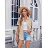Zeagoo Womens Button Down Shirt Bust Pocket Short Sleeve Blouses Business Casual Work Tops Summer Outfits(Beige)