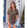 Zeagoo Womens Button Down Shirt Bust Pocket Short Sleeve Blouses Business Casual Work Tops Summer Outfits(Boho Multicolor 721)