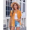 Zeagoo Womens Button Down Shirt Bust Pocket Short Sleeve Blouses Business Casual Work Tops Summer Outfits(Boho Orange 294)