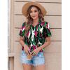 Zeagoo Womens Button Down Shirt Bust Pocket Short Sleeve Blouses Business Casual Work Tops Summer Outfits(Cx254)