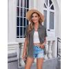 Zeagoo Womens Button Down Shirt Bust Pocket Short Sleeve Blouses Business Casual Work Tops Summer Outfits(Dark Grey)