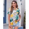 Zeagoo Womens Button Down Shirt Bust Pocket Short Sleeve Blouses Business Casual Work Tops Summer Outfits(Dh637)