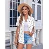 Zeagoo Womens Button Down Shirt Bust Pocket Short Sleeve Blouses Business Casual Work Tops Summer Outfits(Heart Colorful 25)