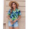 Zeagoo Womens Button Down Shirt Bust Pocket Short Sleeve Blouses Business Casual Work Tops Summer Outfits(Wf32)