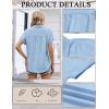 Zeagoo Womens Button Down Shirt Short Sleeve Blouse V Neck Dressy Casual Business Work Tops with Pocket S-XXL(Blue)