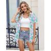 Zeagoo Womens Button Down Shirt Short Sleeve Blouse V Neck Dressy Casual Business Work Tops with Pocket S-XXL(Colorful Coral)
