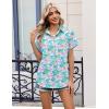 Zeagoo Womens Button Down Shirt Short Sleeve Blouse V Neck Dressy Casual Business Work Tops with Pocket S-XXL(Colorful Coral)